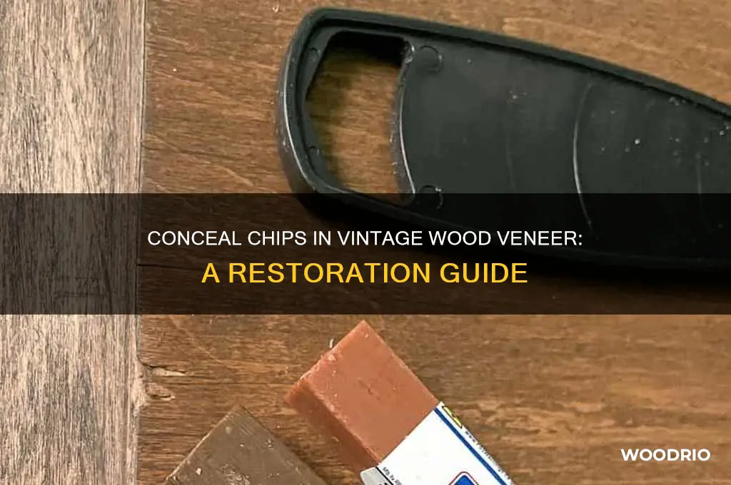 how to hide chips in old wood veneer