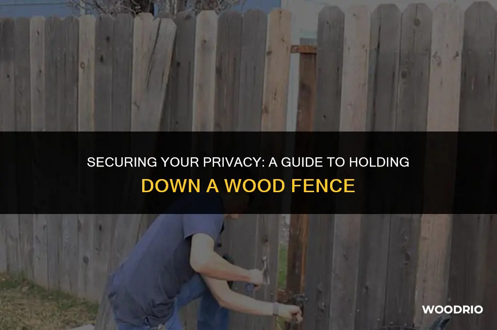 how to hold down a wood fence