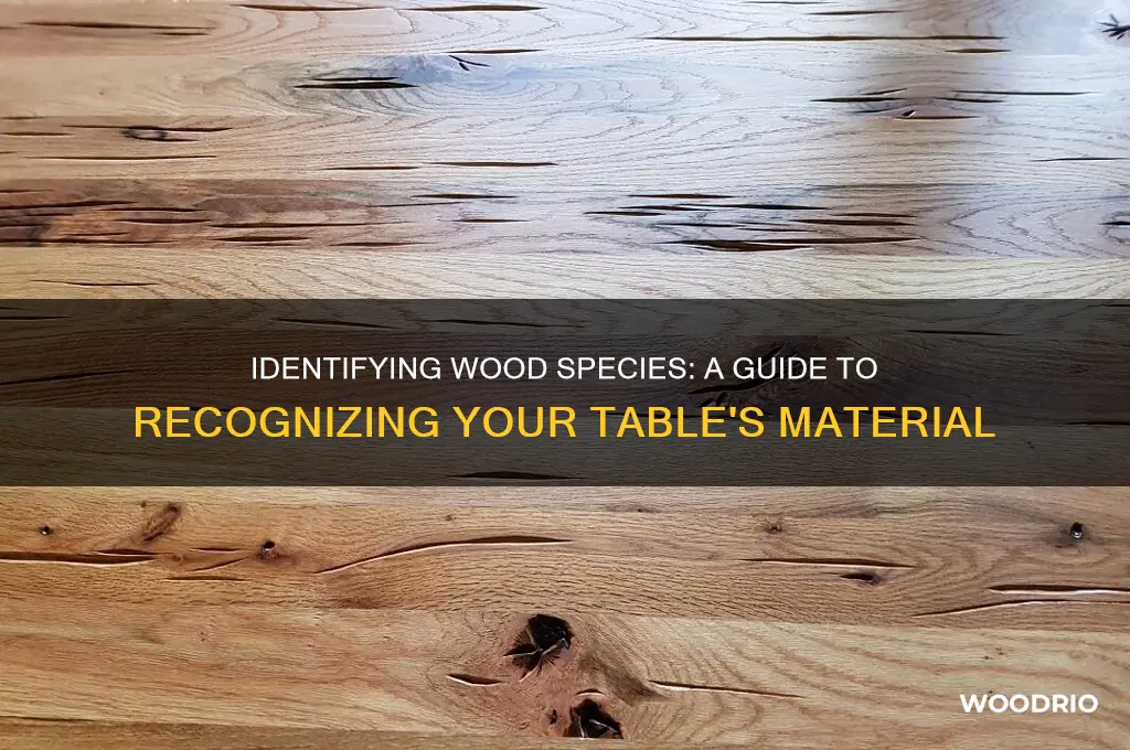 how to identify wood species of table