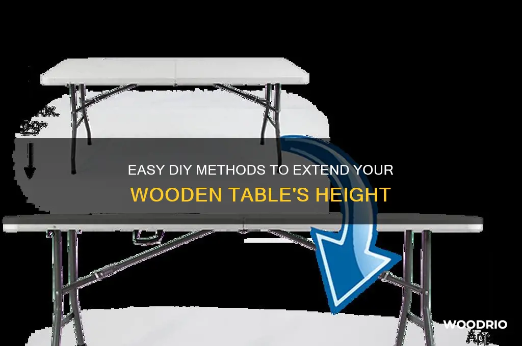 how to increase height of wooden table