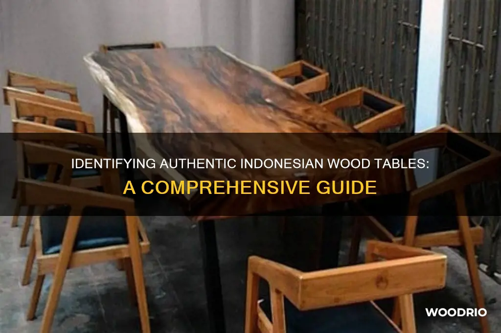 how to indentify wood table from indonesia