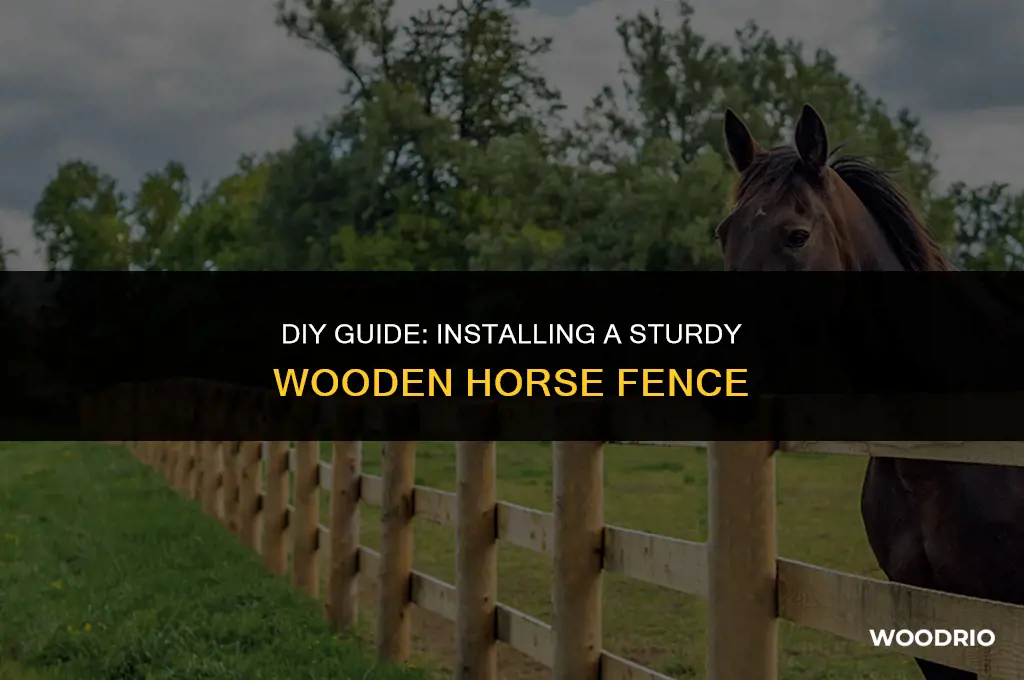 how to instal wooden horse fence