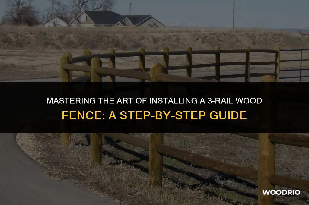 how to install 3 rail wood fence