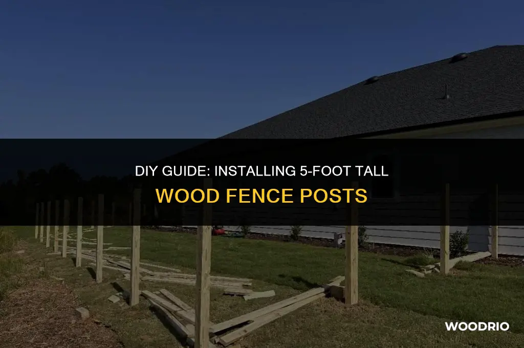 how to install 5 foot tall wood fence post