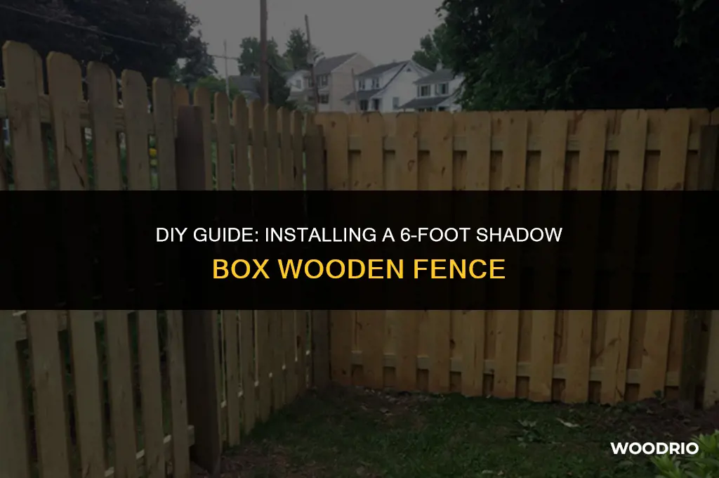 how to install 6 foot shadow box wooden fence