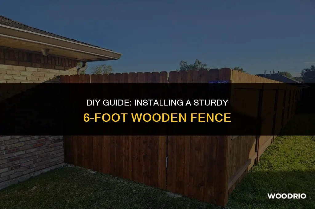 how to install 6 foot wooden fence
