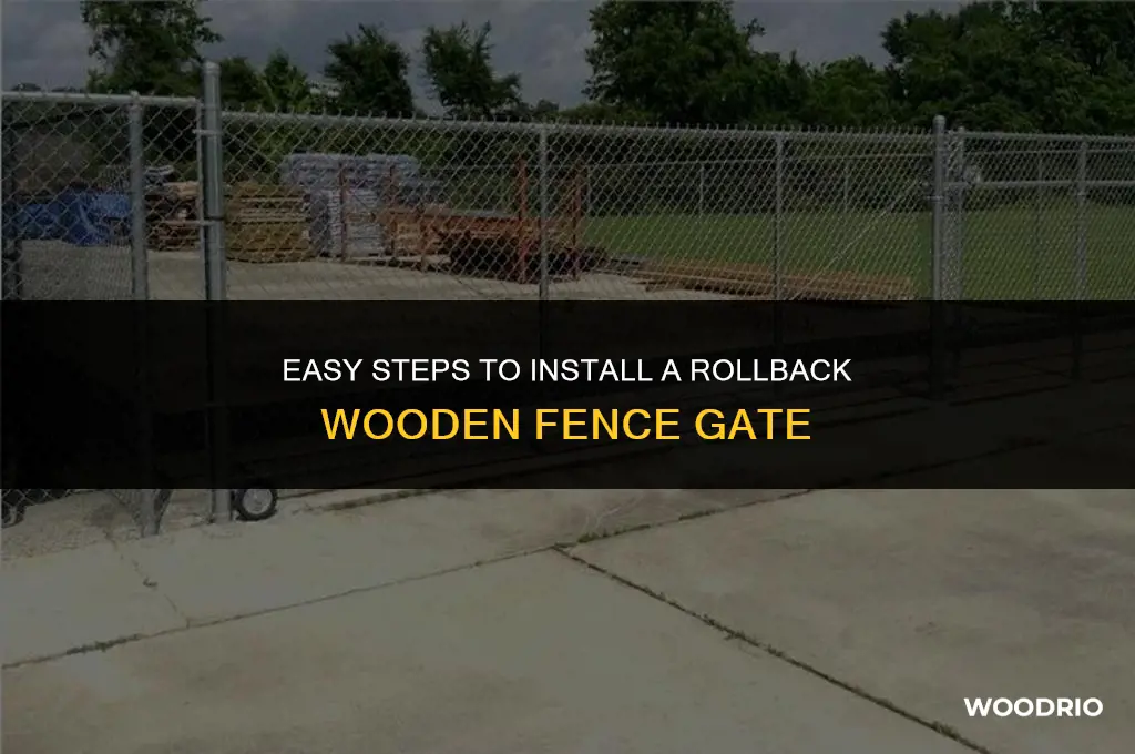 how to install a rollback wooden fence gate