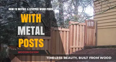 DIY Guide: Installing a Stepped Wood Fence with Metal Posts