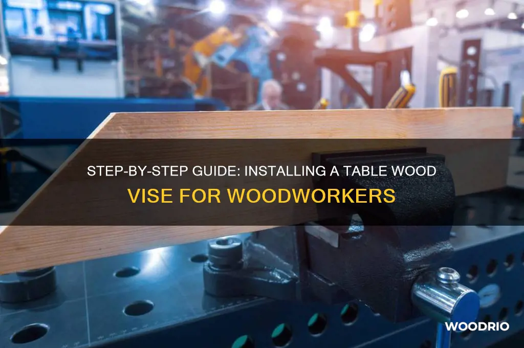 how to install a table wood vise