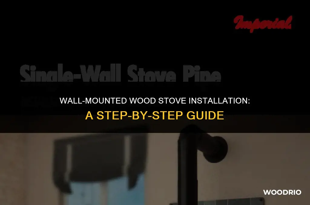 how to install a wood burning stove through a wall