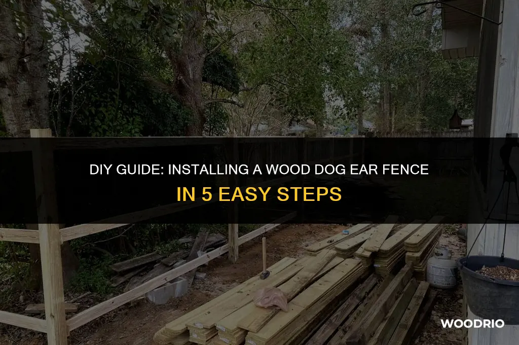 how to install a wood dog ear fence