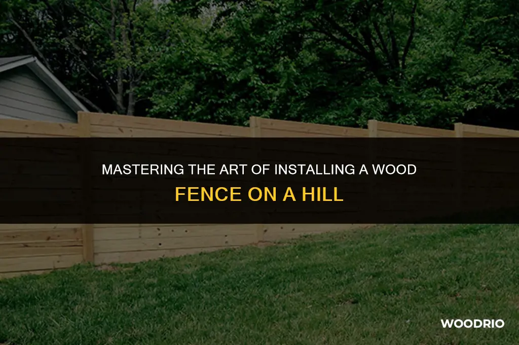 how to install a wood fence on a hill