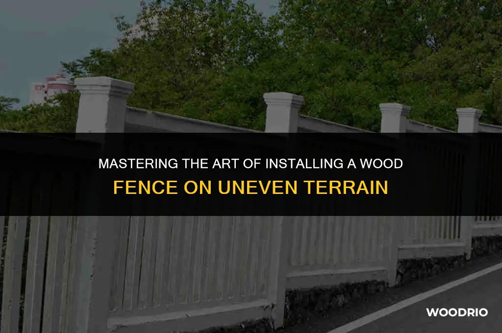 how to install a wood fence on uneven ground