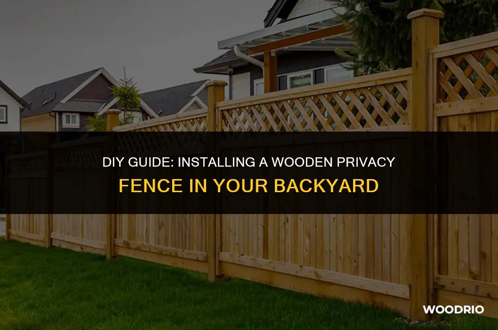 how to install a wood peicket privacy fence