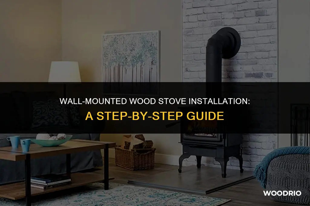 how to install a wood stove through the wall