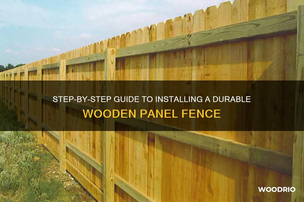 how to install a wooden panel fence