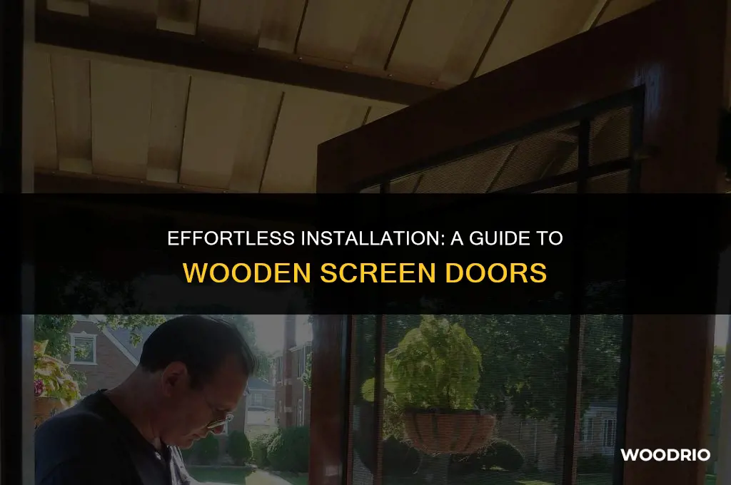 how to install a wooden screen door