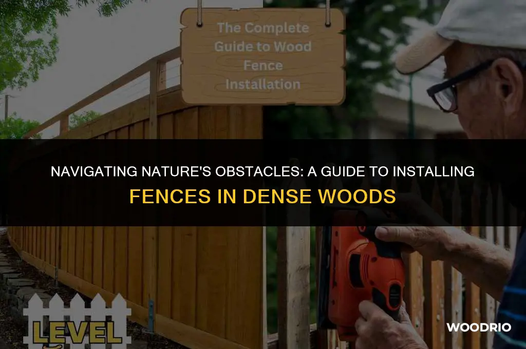 how to install fence in dense woods