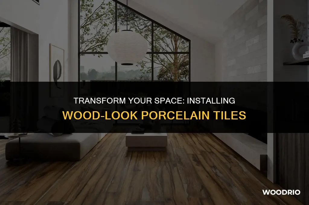how to install porcelain tile that looks like wood