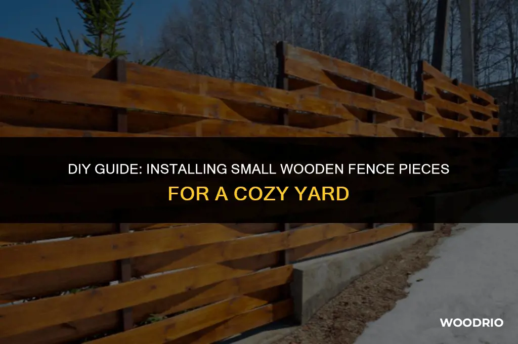 how to install small wooden fence pieces
