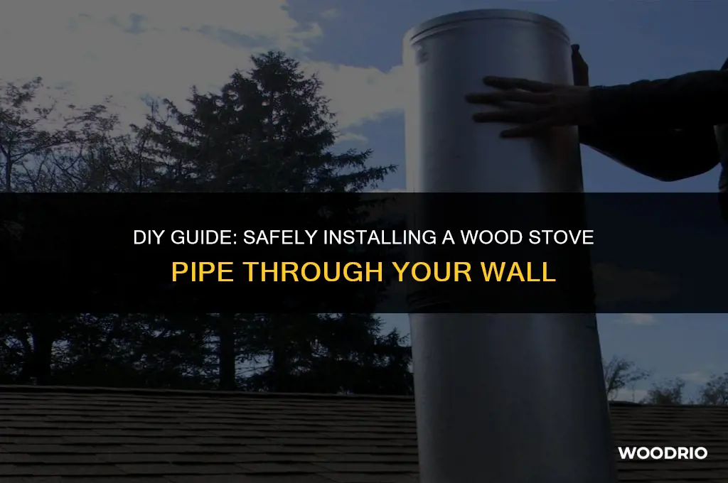 how to install wood burning stove pipe through wall
