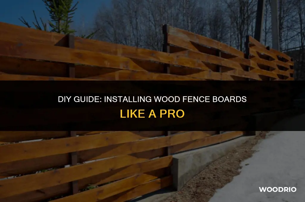 how to install wood fence boards