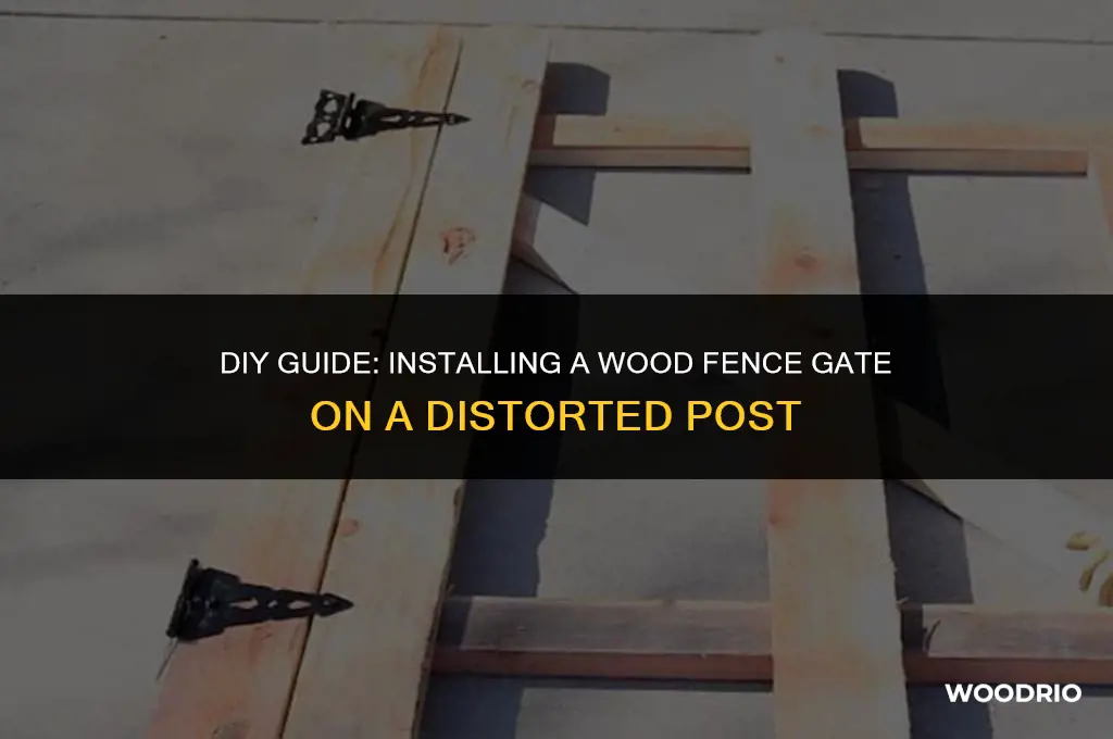 how to install wood fence gate on distorted post