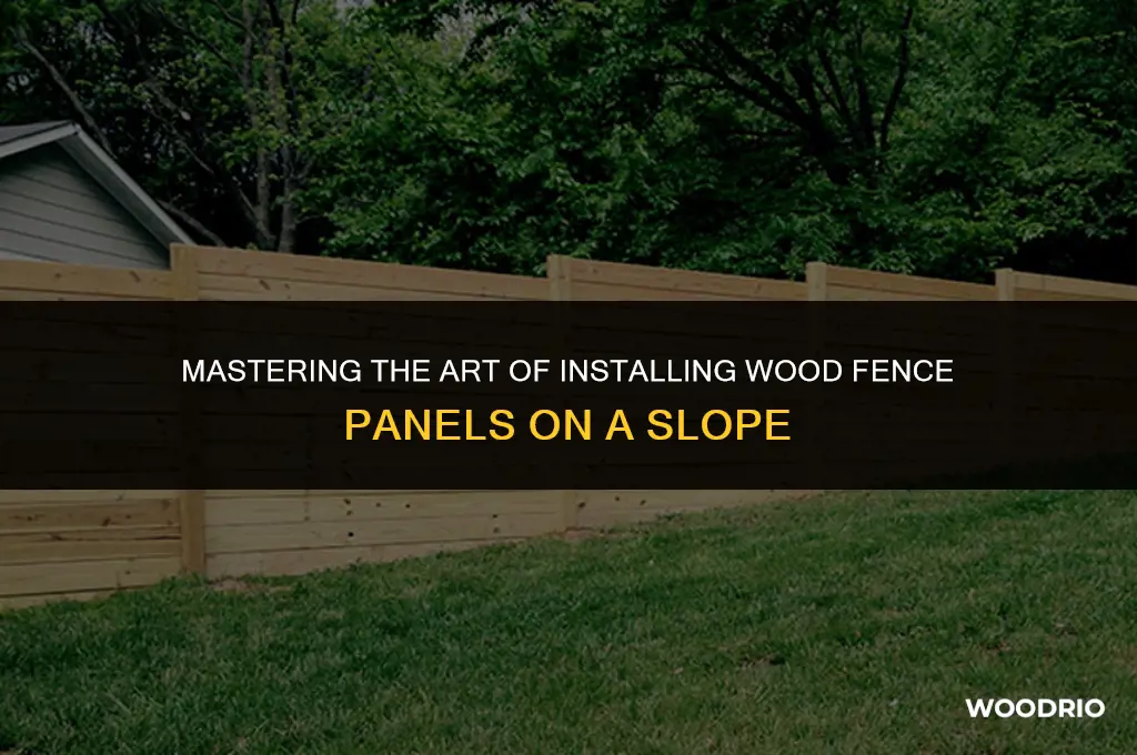 how to install wood fence panels on a slope
