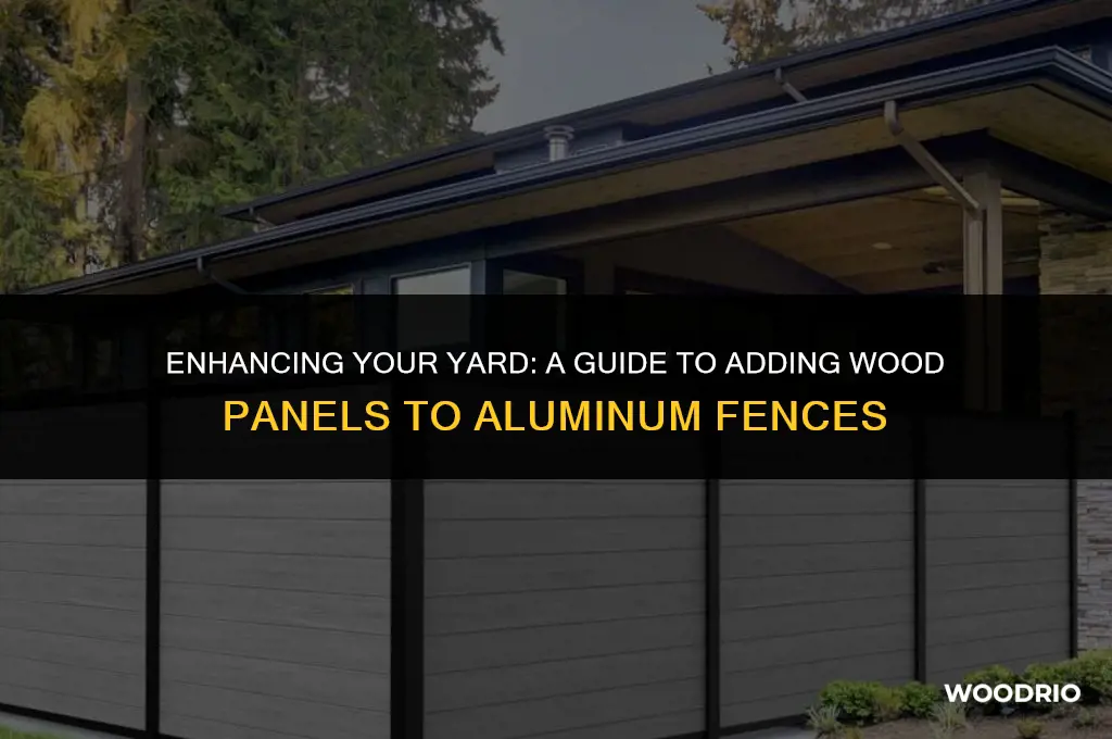 how to install wood fence panels to existing aluminum fence