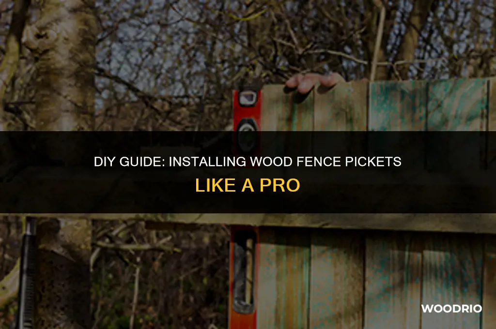how to install wood fence pickets
