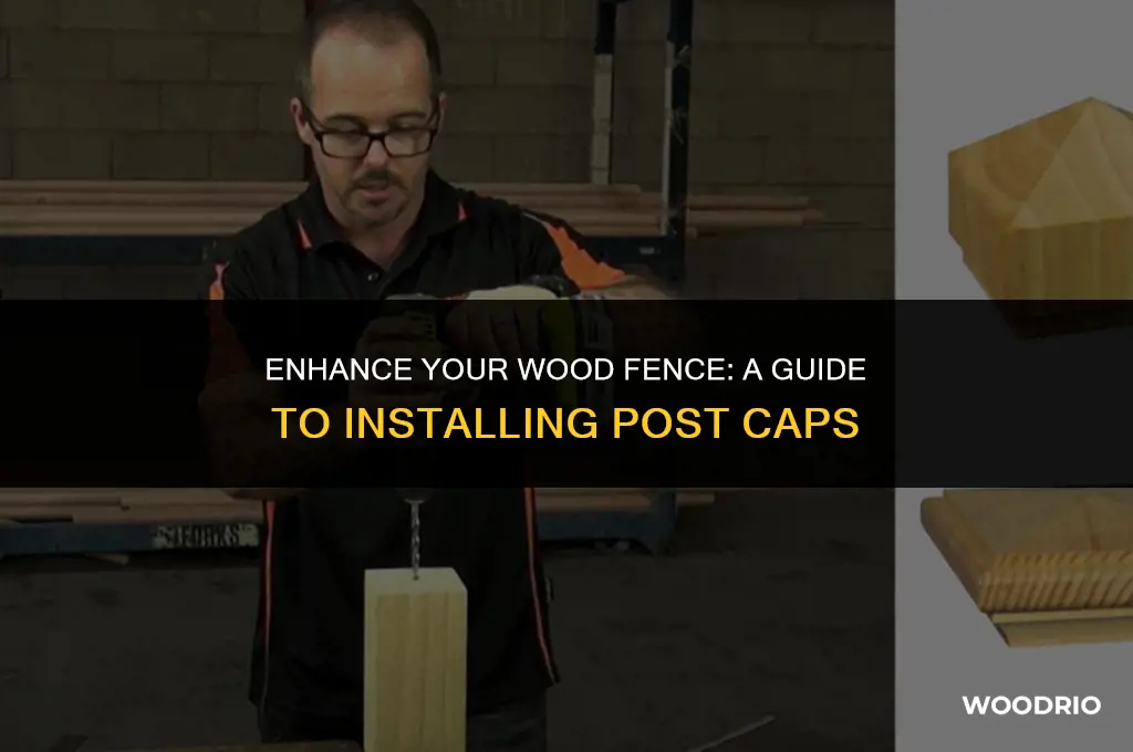 how to install wood fence post cap