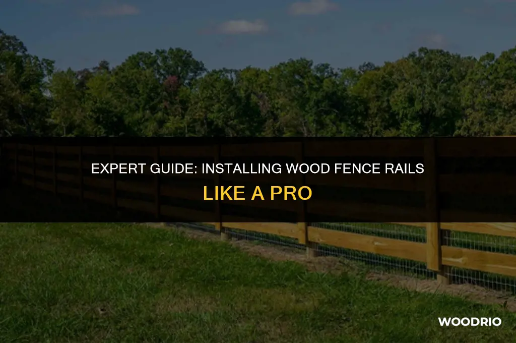 how to install wood fence rails