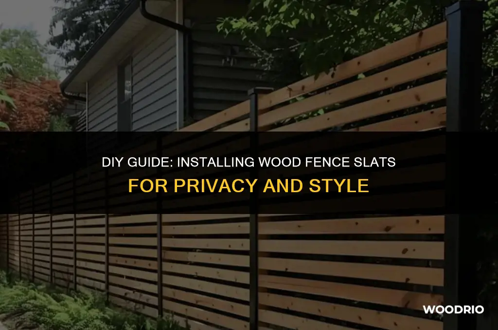 how to install wood fence slats