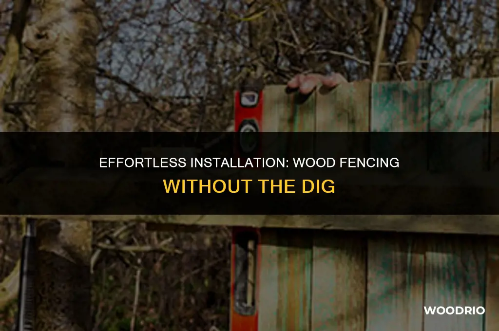how to install wood fence without digging