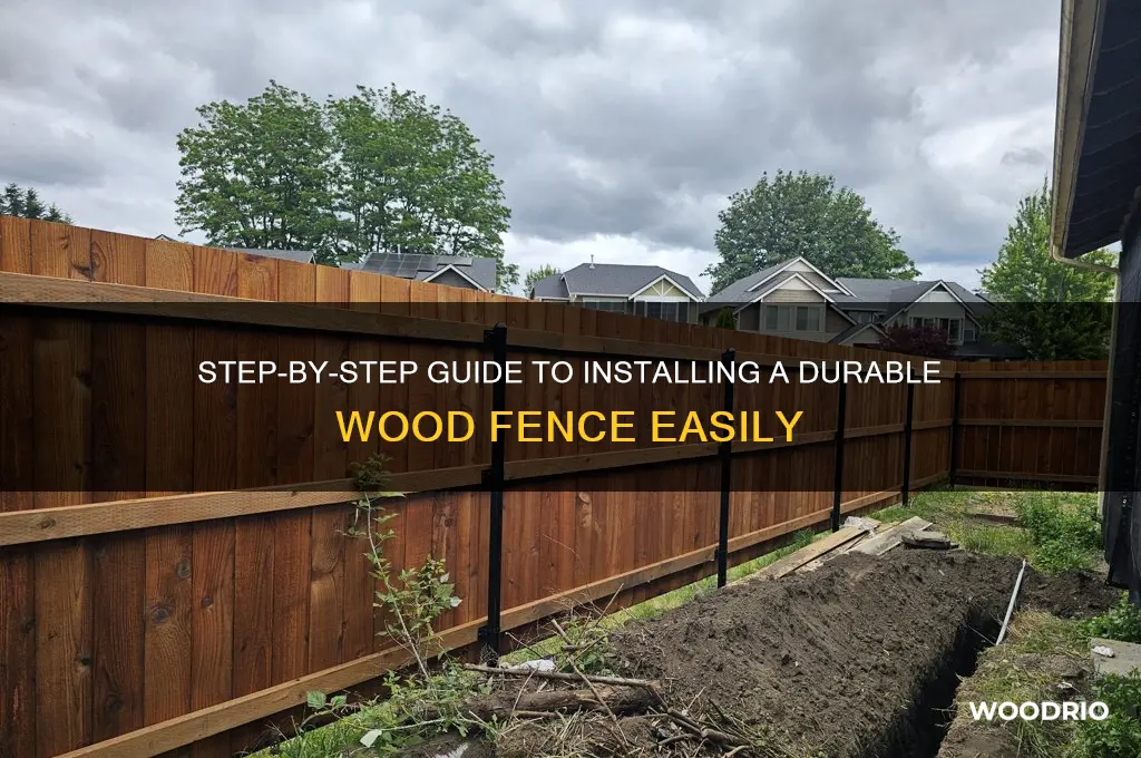 how to install wood fence