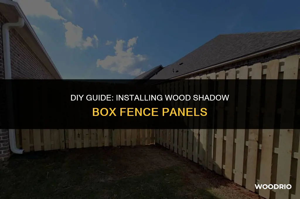 how to install wood shadow box fence panels