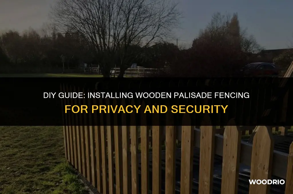 how to install wooden palisade fencing