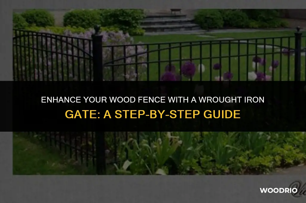 how to install wrought iron gate to wood fence