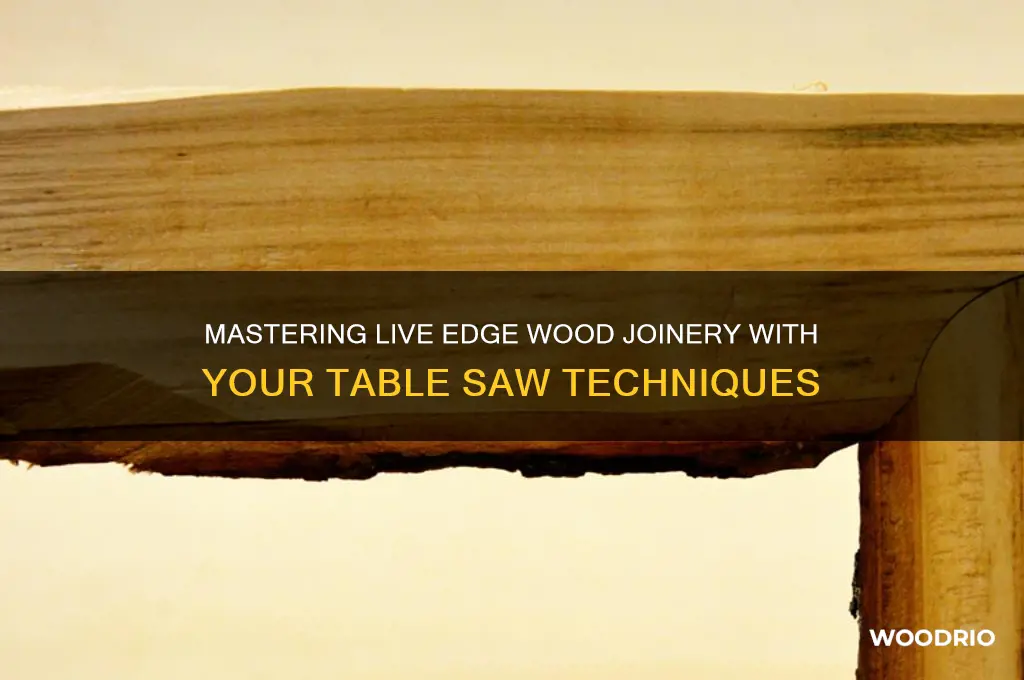 how to joint live edge wood with a table saw