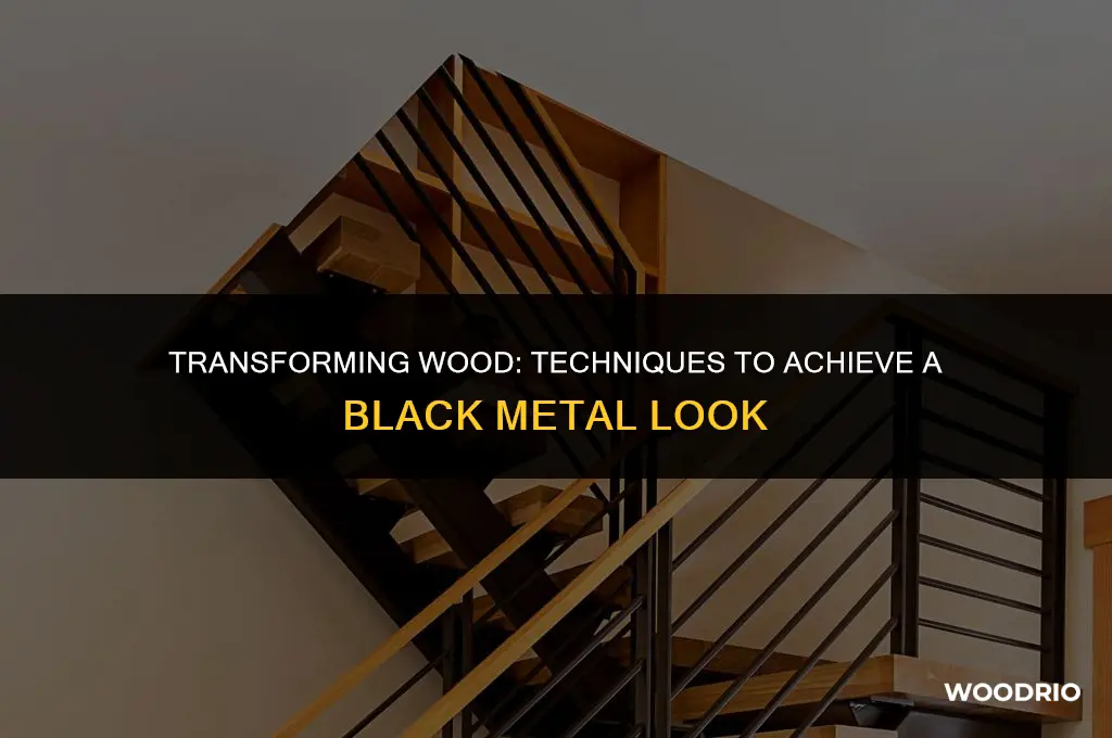 how to kake wood look like black metal