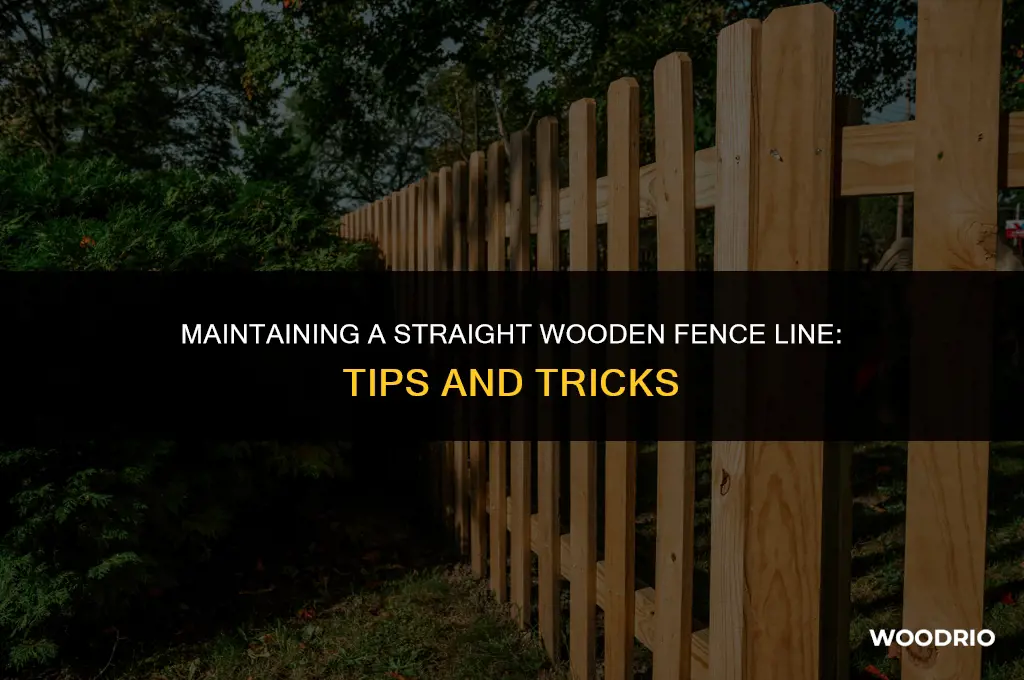 how to keep a wooden fence line straight