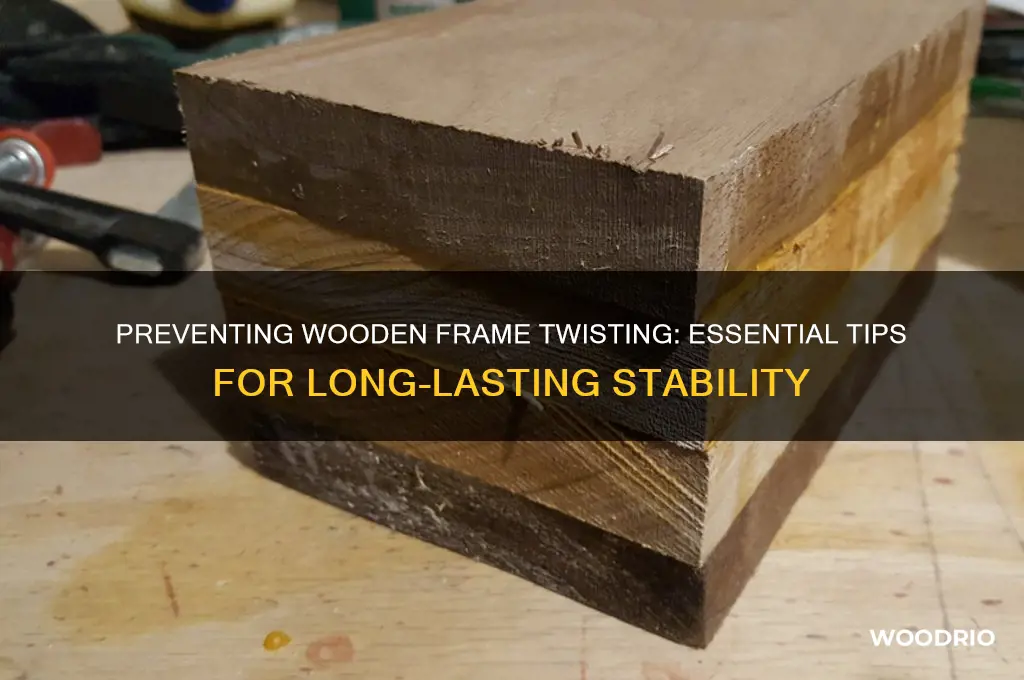 how to keep long wooden frame from twisting