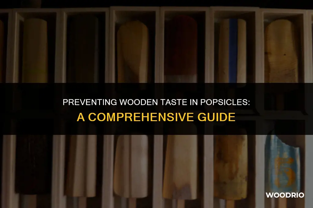 how to keep popcicles from tasting like wood