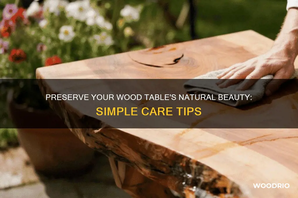 how to keep wood table natural color