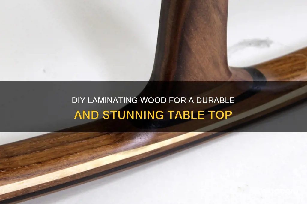 how to laminate wood for a table top