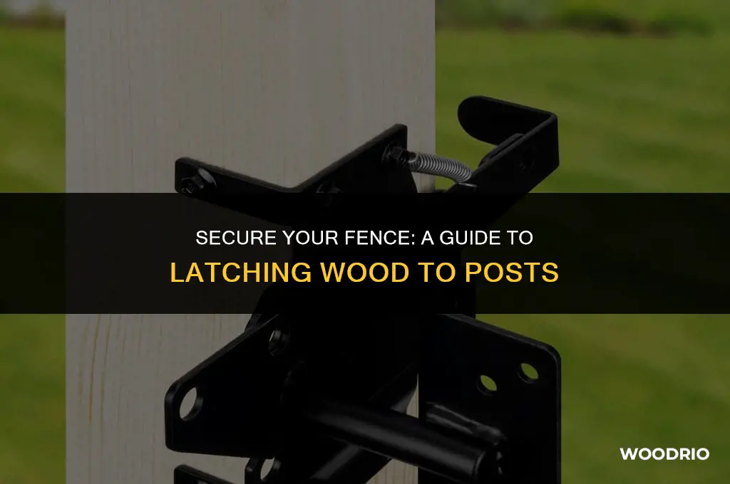 how to latch wood to fence post