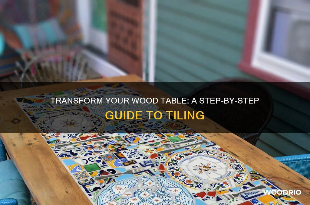 how to lay tile on wood table