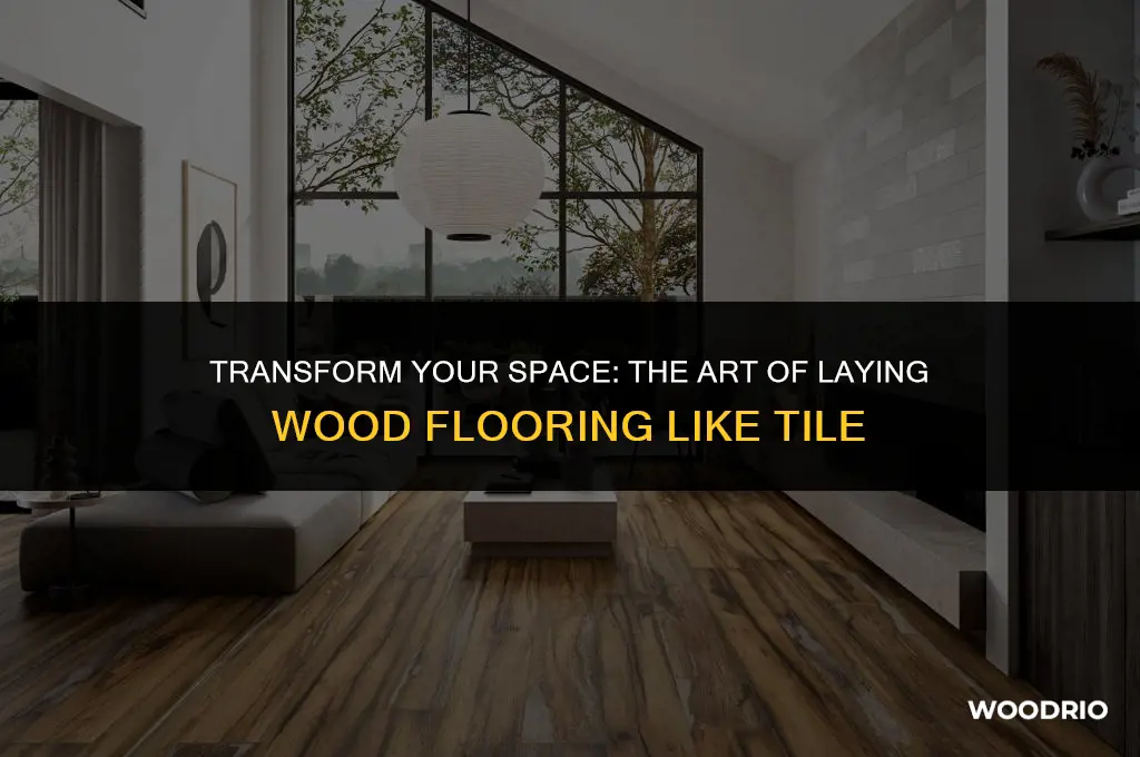 how to lay wood like tile