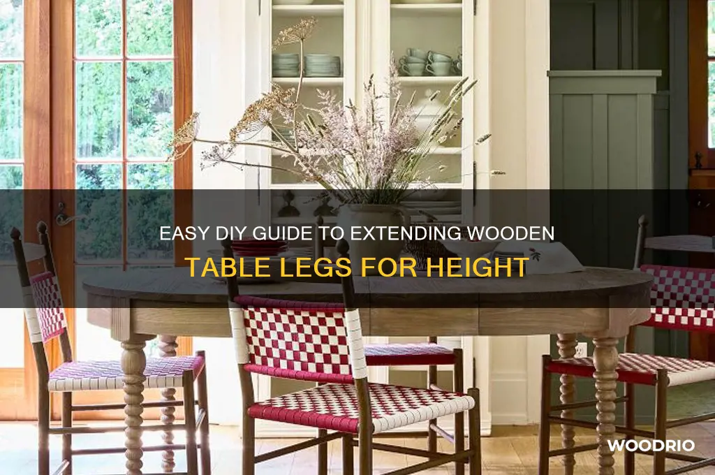 how to lengthen wooden table legs