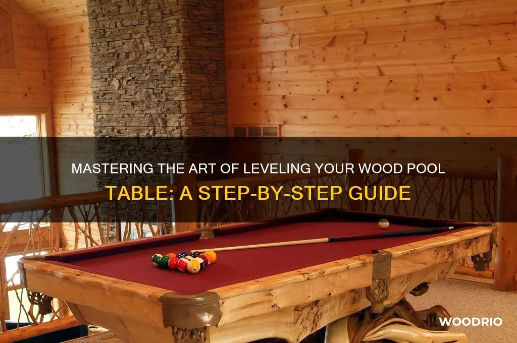 how to level a wood pool table
